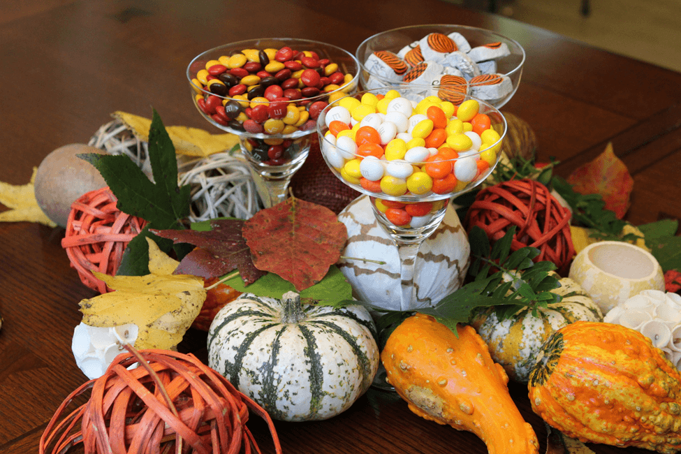 THanksgiving mesa decoracao decoration candy balinha fall mesa